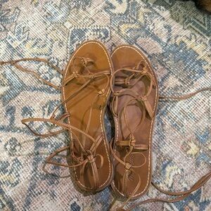 Madewell lace up boardwalk sandal